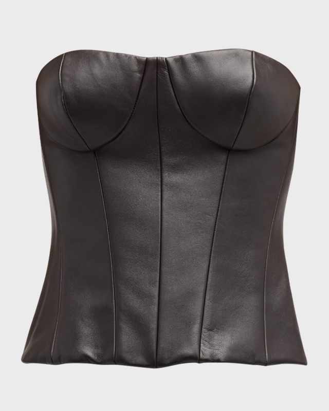 Leather Bustier Top